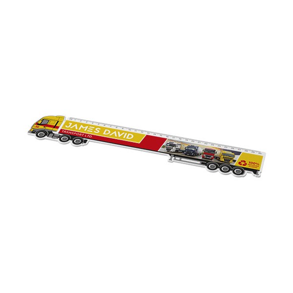 Righello da 30 cm in plastica riciclata a forma di camion Tait - cod. P210463