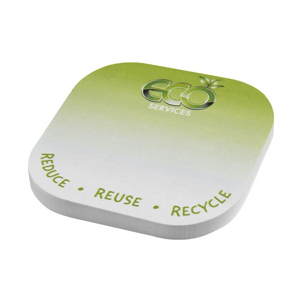Foglietti adesivi in carta riciclata quadrati con angoli arrotondati Sticky-Mate® - cod. P210185
