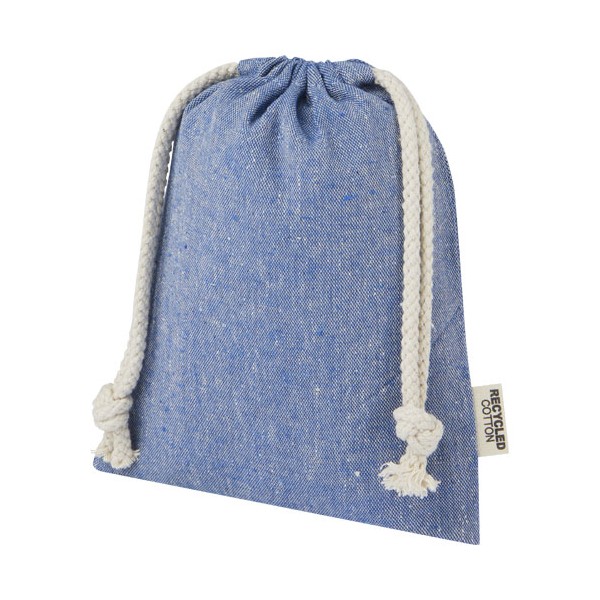 Sacchetto per confezione regalo piccolo in cotone riciclato 150 g/m² certificato GRS Pheebs - 0,5L - cod. P120670