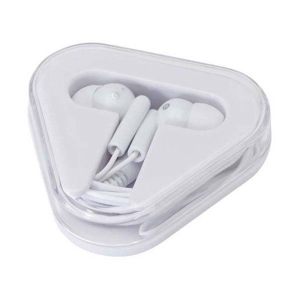 Auricolari con astuccio in plastica riciclata - cod. P124439