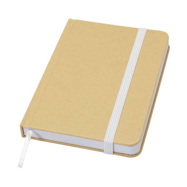 Blocco note formato A6 con copertina rigida in materiale riciclata e pagine bianche Reed - cod. P106022