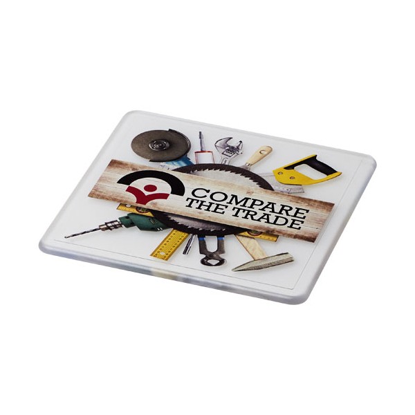 Sottobicchiere Renzo in plastica di forma quadrata - cod. P210516