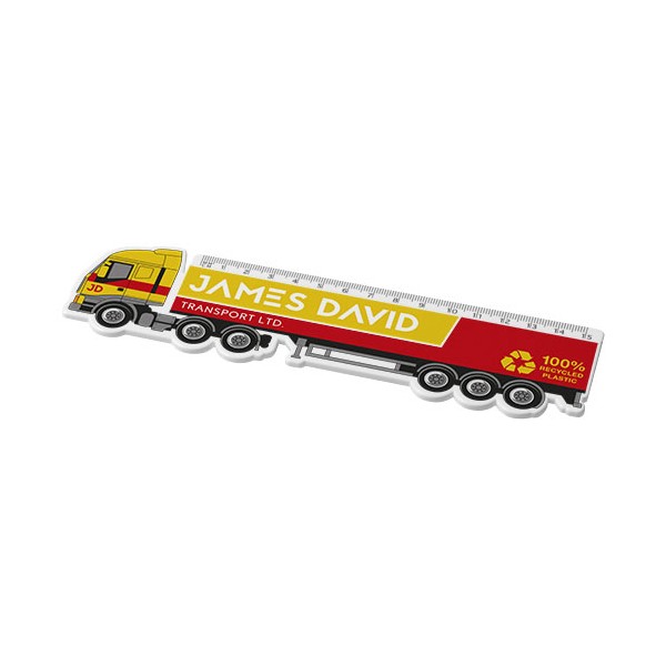 Righello da 15 cm in plastica riciclata a forma di camion Tait - cod. P210456