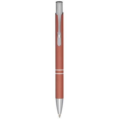 Penna a sfera a scatto Moneta soft touch (inchiostro nero)