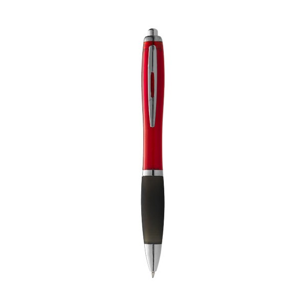 Penna a sfera Nash con fusto colorato e impugnatura nera (inchiostro nero) - cod. P106085