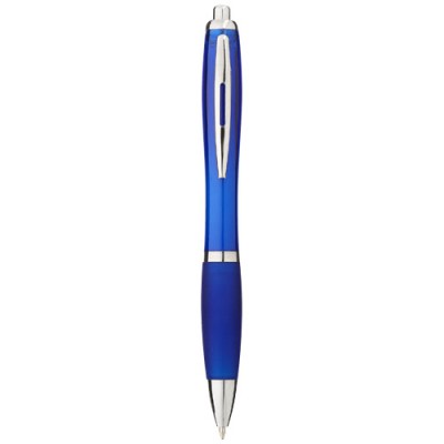Penna a sfera con fusto e impugnatura colorati Nash (inchiostro blu) Penna a sfera con fusto e impugnatura colorati Nash (inchiostro blu)