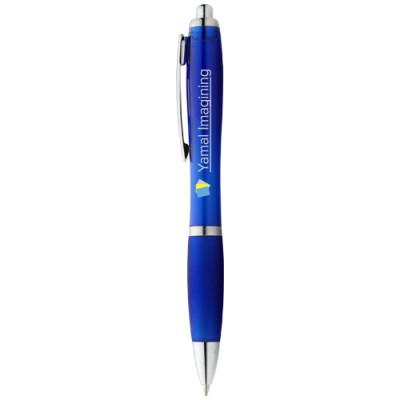 Penna a sfera con fusto e impugnatura colorati Nash (inchiostro blu) Penna a sfera con fusto e impugnatura colorati Nash (inchiostro blu)