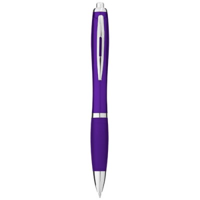 Penna a sfera con fusto e impugnatura colorati Nash (inchiostro blu) Penna a sfera con fusto e impugnatura colorati Nash (inchiostro blu)