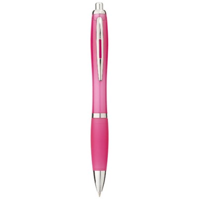 Penna a sfera con fusto e impugnatura colorati Nash (inchiostro blu) Penna a sfera con fusto e impugnatura colorati Nash (inchiostro blu)