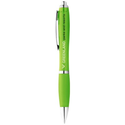 Penna a sfera con fusto e impugnatura colorati Nash (inchiostro blu) Penna a sfera con fusto e impugnatura colorati Nash (inchiostro blu)